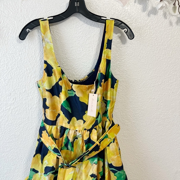 🎀NWT Anthropologie Hutch Alice Belted Floral-Print Midi Dress - Picture 6 of 11